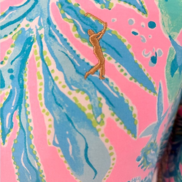 Lilly Pulitzer Pink and Blue Tropical Coverup - Picture 2 of 6
